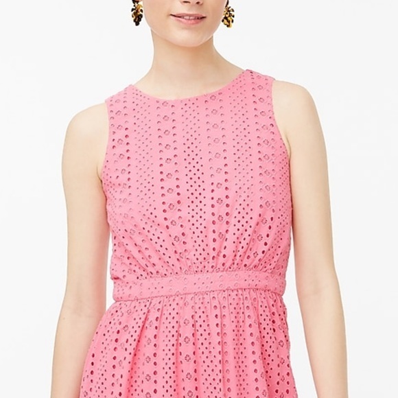 NWT J.Crew Eyelet-Embroidered Tiered Dress - Picture 2 of 4